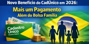 Família brasileira com benefício do CadÚnico em 2026