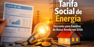 Tarifa social de energia: moedas, conta de luz e casa em 2026